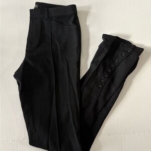 Ralph Lauren Black Button-Detail Pants